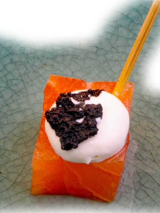 plat gastronomique saumon